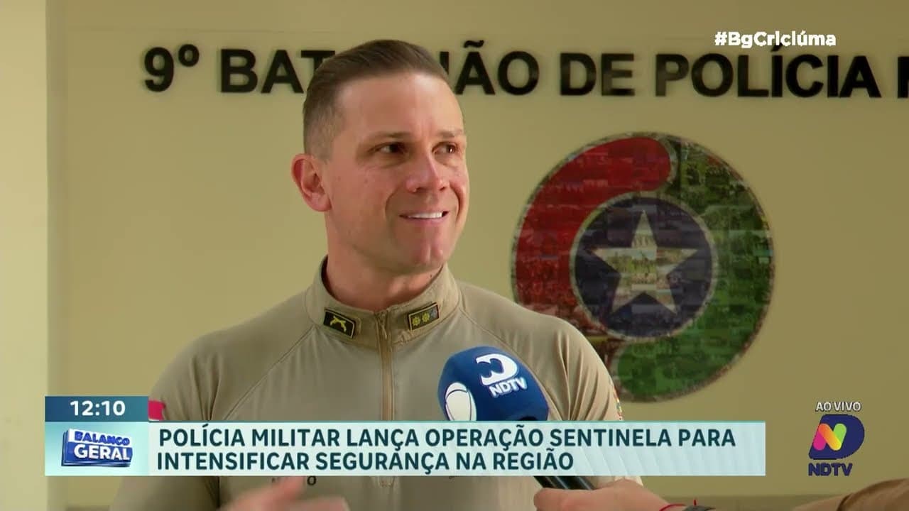 Operação Sentinela intensifica segurança em Criciúma e no Sul de Santa Catarina