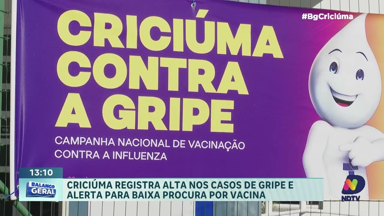Criciúma alerta para aumento dos casos de gripe na cidade