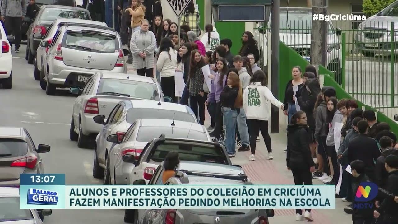 Comunidade Escolar do Colegião em Criciúma Realiza Protesto por Melhorias e Segurança